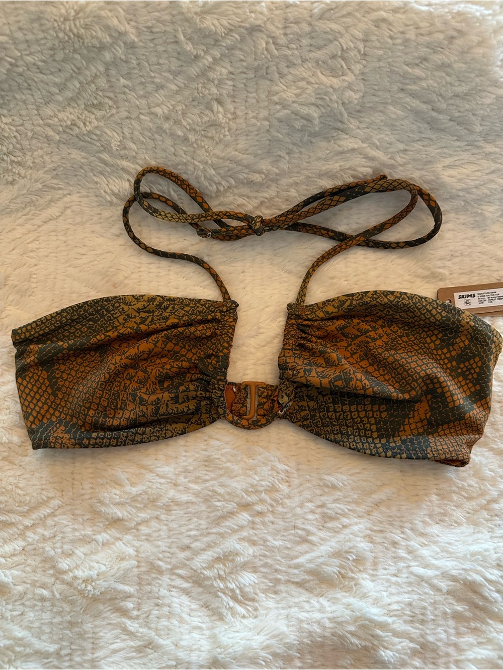 SKIMS Forest Ombre Snake U Wire Bikini Top NWT